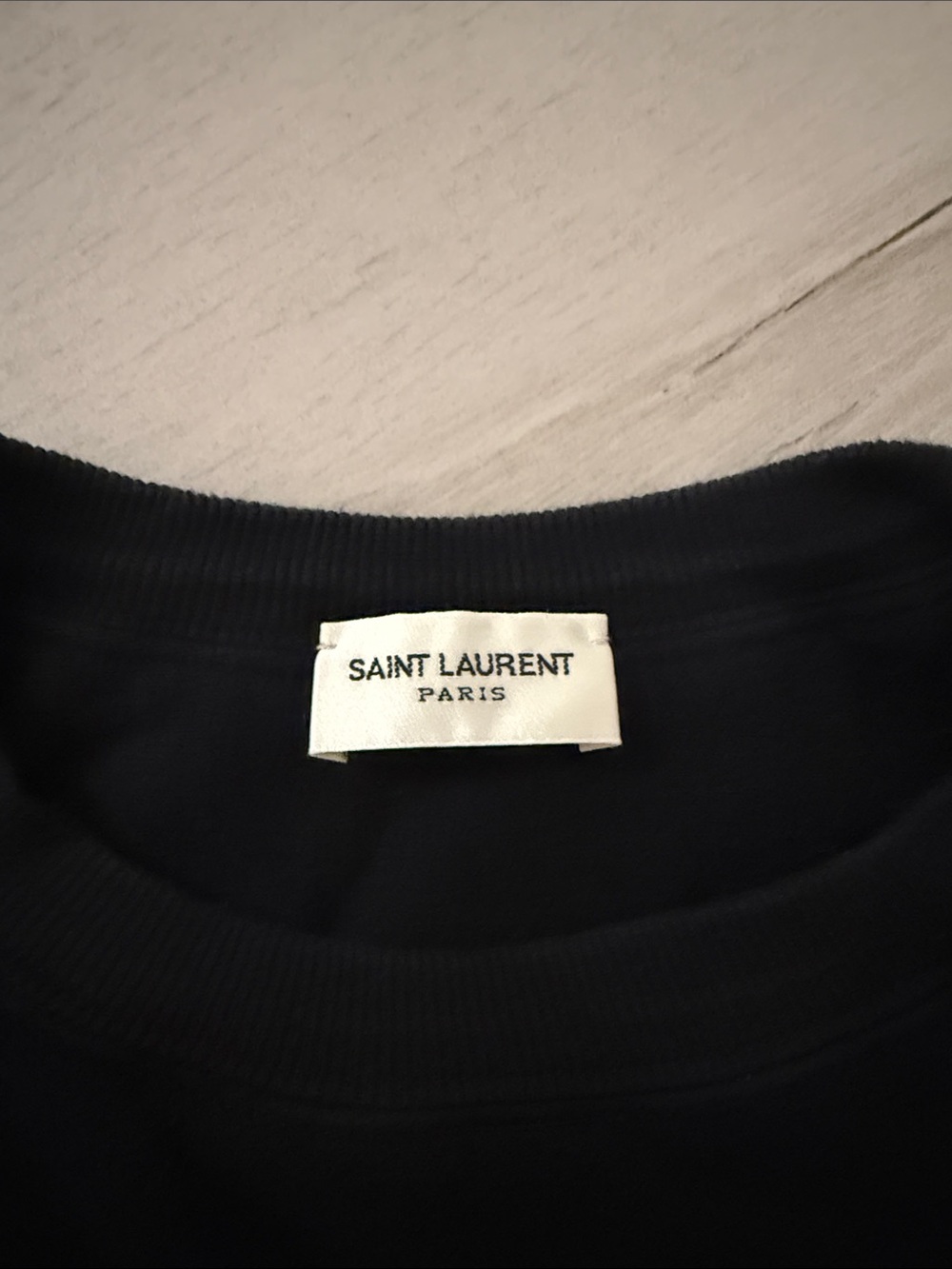 Saint Laurent Black Logo Crewneck Sweatshirt - Picture 7 of 9